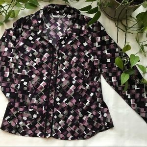 Fred David | Patterned Purple Button-Down